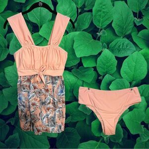 Tropical Print Print Tankini Top & Bottom Set 0XL- New